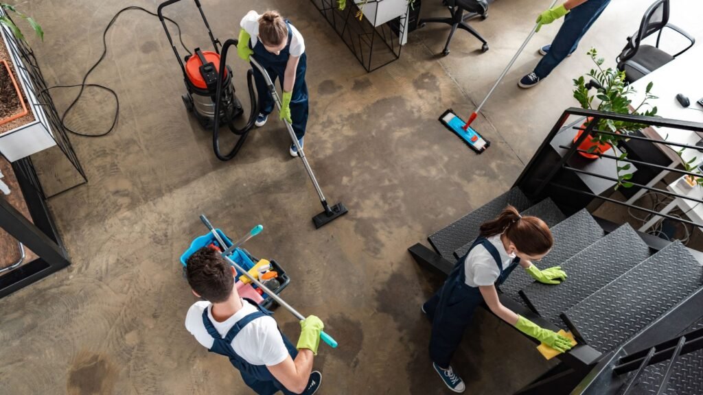 office cleaning professional team